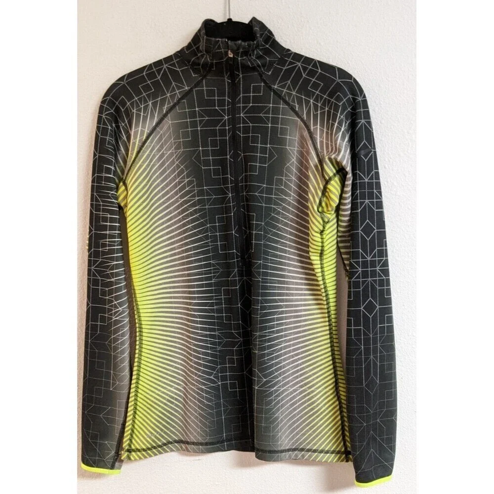 Women's Nike Pro Dri-Fit Long Sleeve 1/2 Zip Athletic Running Workout Top Medium